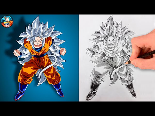 COMO DESENHAR O GOKU SUPER SAYAJIN 5 SUPREMO - DESENHANDO DRAGON BALL 